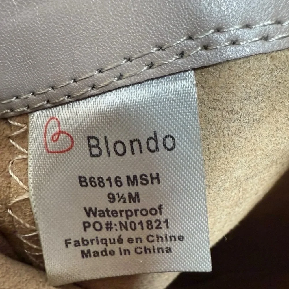 Blondo Natalia Suede Waterproof Ankle‎ Boot Bootie Tan Size 9.5